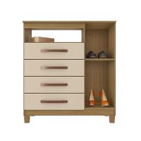 Cômoda Reforçada Miami 1 Porta E 4 Gavetas Carvalho Off White - 3