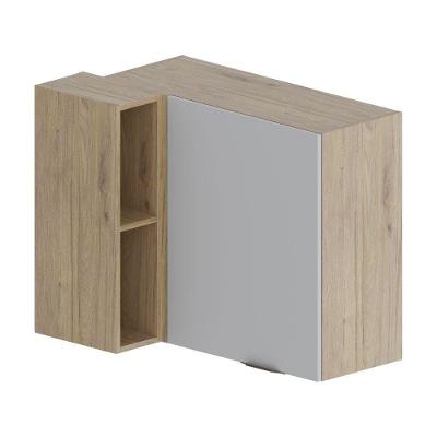 Armário Aéreo De Canto 1porta 2nichos Areia Urbana Bertolini Areia/carvalho