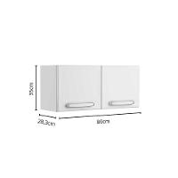 Armário Aéreo De Aço Com 2 Portas Branco Evidence Bertolini Branco - 2