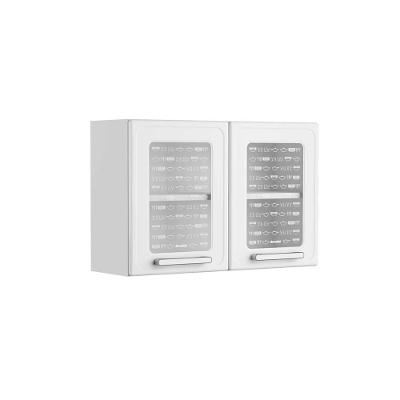Armário Aéreo De Aço 2 Portas Vidro Branco Gourmet Bertolini Branco