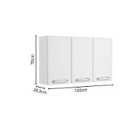 Armário Aéreo Alto De Aço 3 Portas Branco Evidence Bertolini Branco - 2