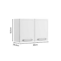 Armário Aéreo Alto De Aço 2 Portas Branco Evidence Bertolini Branco - 2