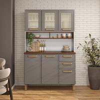 Kit Cozinha Em Aço 6 Portas 2 Gavetas Essência Bertolini Pecan/natural - 1