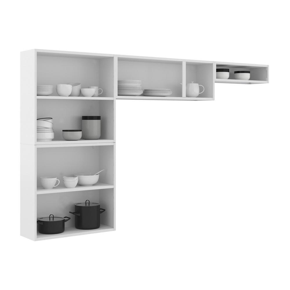 Cozinha Completa Compacta Aço Preto Branco D Maria Bertolini Branco/preto - 3