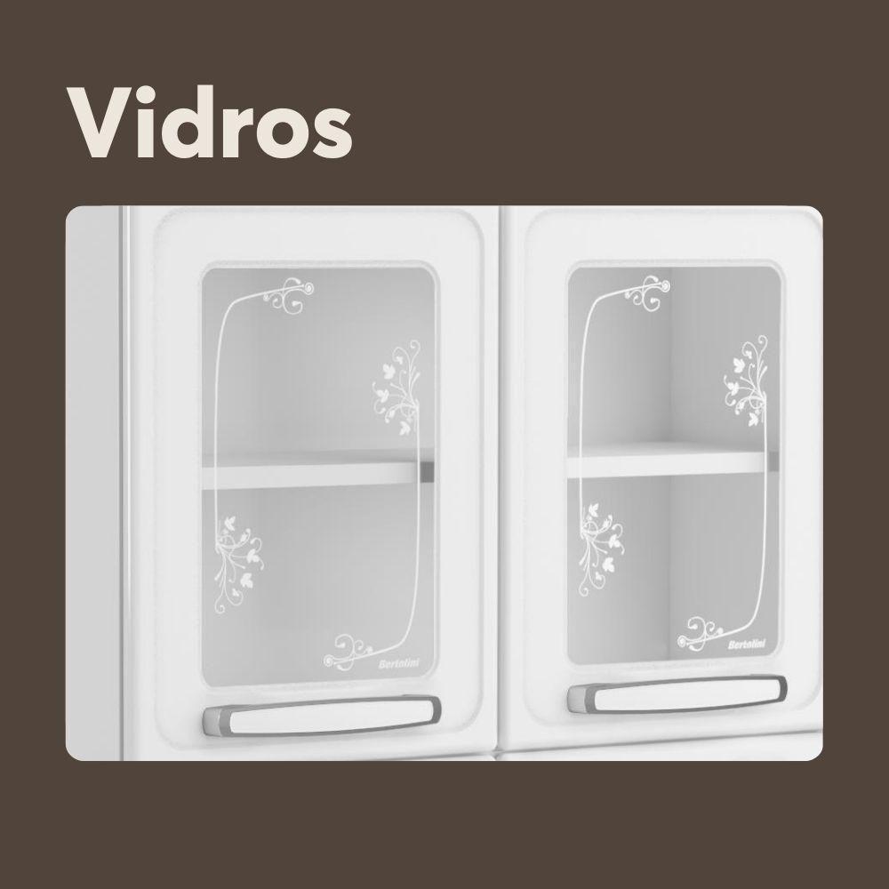 Cozinha Compacta Aço 6 Portas 2 Vid 2 Gav Branco Bertolini Branco - 5