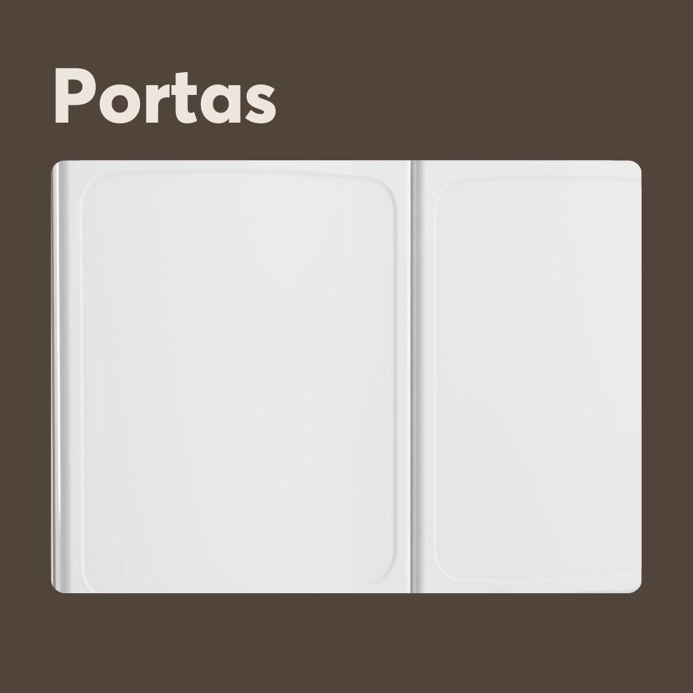 Cozinha Compacta Aço 6 Portas 2 Vid 2 Gav Branco Bertolini Branco - 6