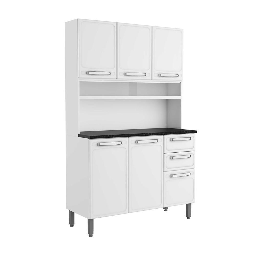 Cozinha Compacta Aço 6 Portas 2 Gav Bco Evidence Bertolini Branco - 2