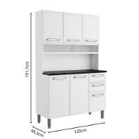 Cozinha Compacta Aço 6 Portas 2 Gav Bco Evidence Bertolini Branco - 3