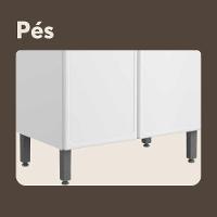 Armário Paneleiro De Aço 6 Portas Branco Gourmet Bertolini Branco - 6