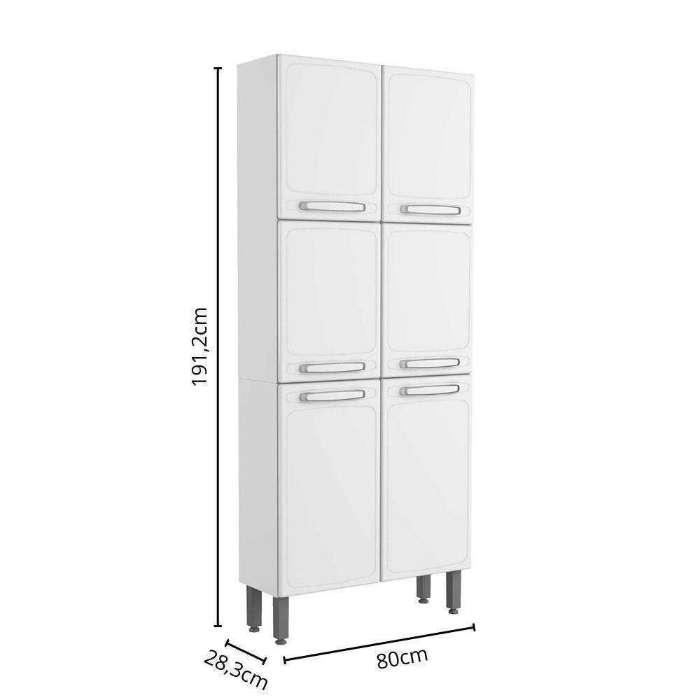 Armário Paneleiro De Aço 6 Portas Branco Evidence Bertolini Branco - 2