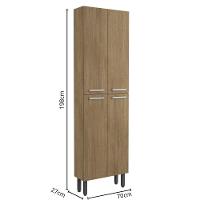 Armário Paneleiro Com 4 Portas Dakar Samba Bertolini Carvalho - 2