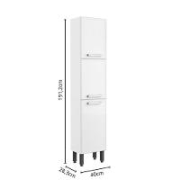 Armário Paneleiro De Aço 3 Portas Gourmet Bertolini Branco - 2