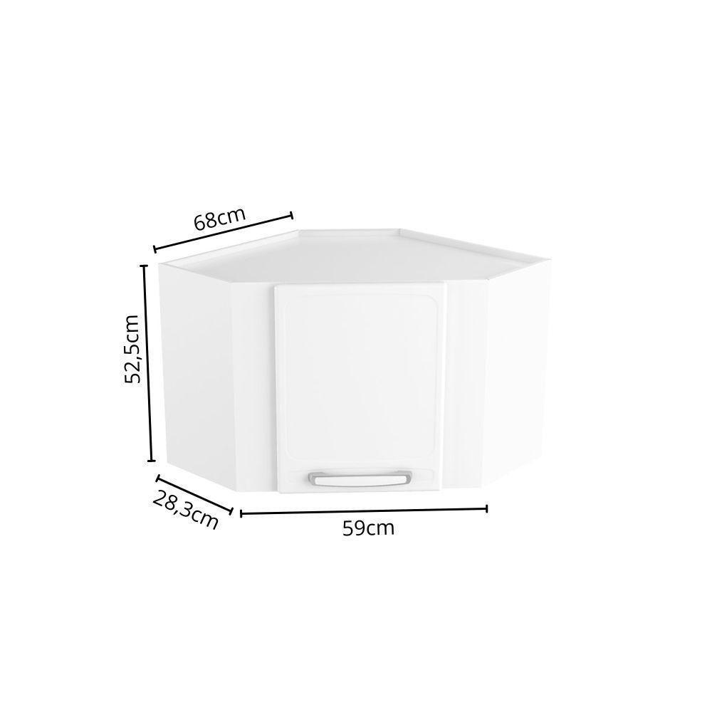 Armário De Canto De Aço 1 Porta Branco Evidence Bertolini Branco - 2