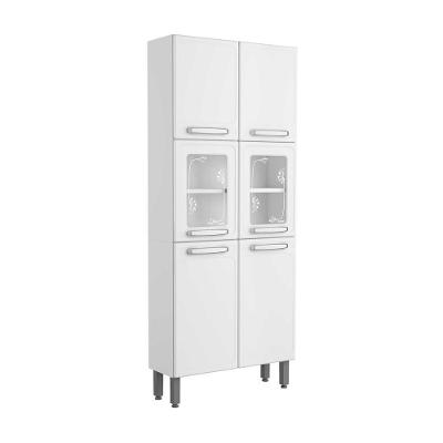 Armário De Aço 6 Portas 2 Vidros Branco Evidence Bertolini Branco