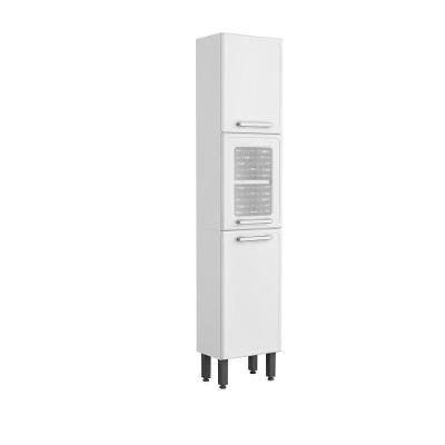 Armário De Aço 3 Portas 1 Vidro Branco Gourmet Bertolini Branco