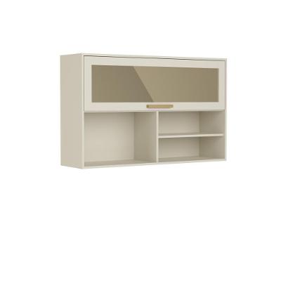 Armário Aéreo Porta Basculante De Vidro Arenas Bertolini Areia