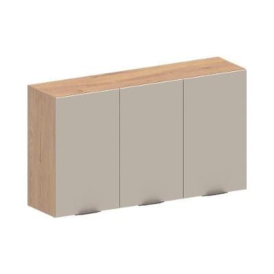 Armário Aéreo De Madeira 3 Portas Areia Urbana Bertolini Areia/carvalho