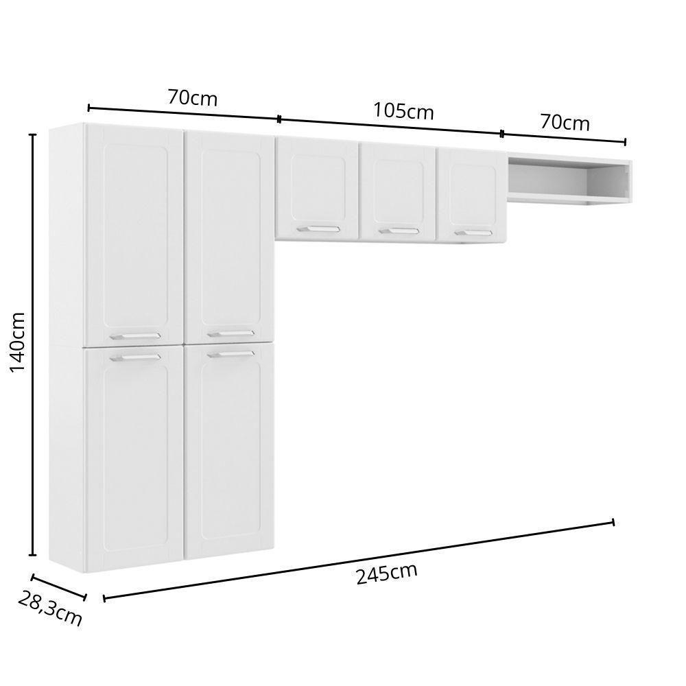 Cozinha Completa Compacta De Aço Branco Dona Maria Bertolini Branco - 2