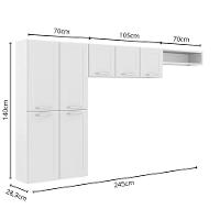 Cozinha Completa Compacta De Aço Branco Dona Maria Bertolini Branco - 2