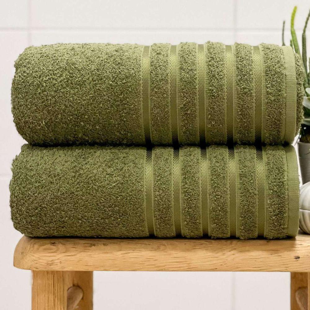 Toalha Banhão Teka Comfort 90x150 Verde Oliva - 1