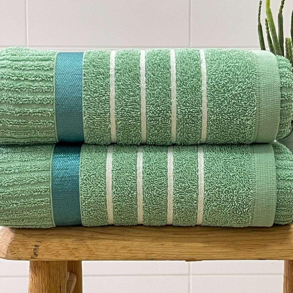 Toalha Banhão Fio Penteado Nancy 75x150 Verde - 2