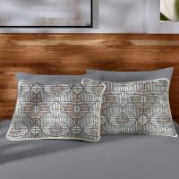 Jogo De Cama Malha Casal Estampado Vivaldi 100% Algodão 03 Peças Bristol Cinza - 2