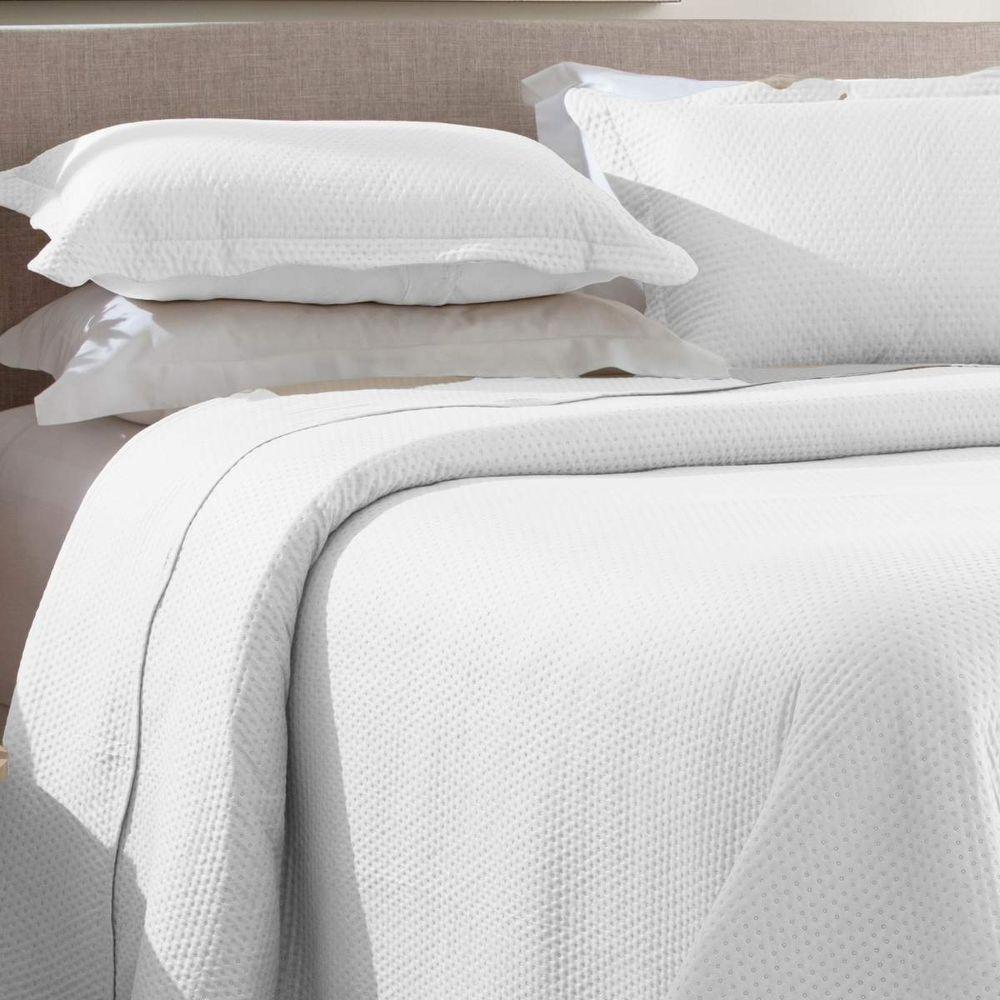 Kit Cobre Leito Queen Dots + 2 Porta Travesseiros Branco - 2