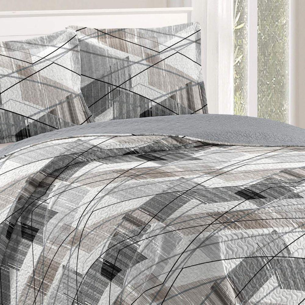 Kit Cobre Leito Casal + 2 Porta-travesseiros Patchwork Gales - 3 - 2