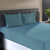 Jogo De Cama Casal Malha Liso 100% Algodão 3 Peças Verde Retro - 2