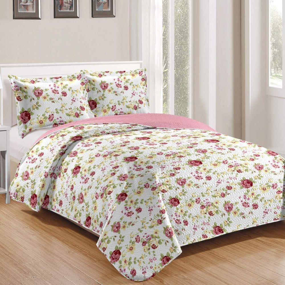 Kit Cobre Leito Casal + 2 Porta-travesseiros Patchwork Napoli - 8 - 1