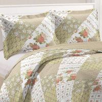 Kit Cobre Leito Casal + 2 Porta-travesseiros Patchwork Siena - 7 - 2