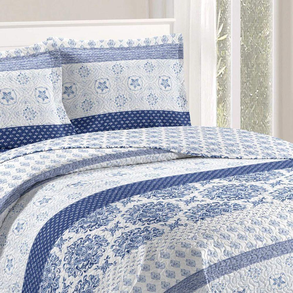 Kit Cobre Leito Casal + 2 Porta-travesseiros Patchwork Siena - 5 - 2