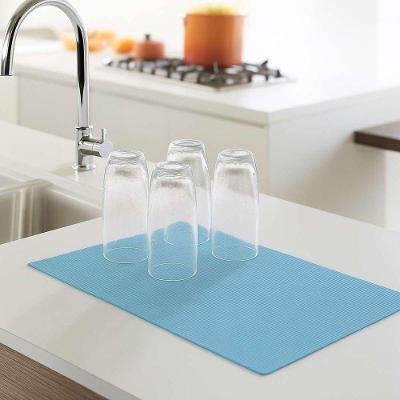 Tapete Escorredor De Louça 38x50cm Azul Claro