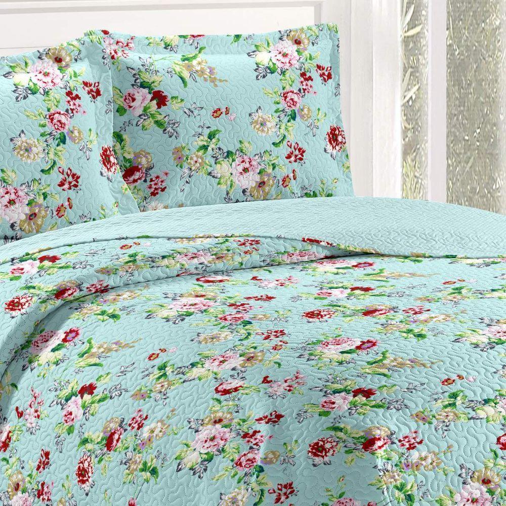 Kit Cobre Leito Casal + 2 Porta-travesseiros Patchwork Napoli - 6 - 2