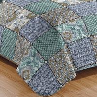 Kit Cobre Leito Casal + 2 Porta-travesseiros Patchwork Napoli - 4 - 3