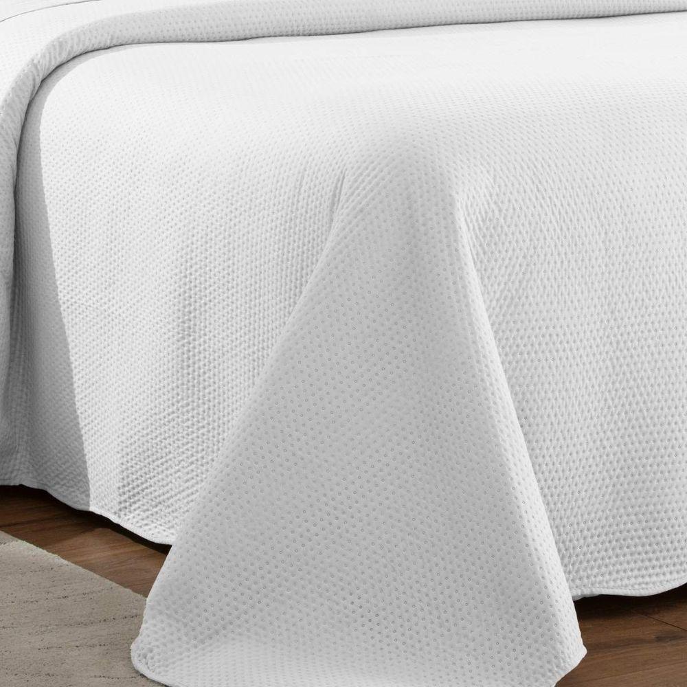 Kit Cobre Leito Casal Dots + 2 Porta Travesseiros Branco - 3