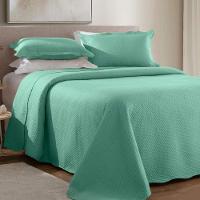 Kit Cobre Leito Casal Dots + 2 Porta Travesseiros Folha - 1