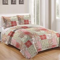 Kit Cobre Leito Casal + 2 Porta-travesseiros Patchwork Siena - 6 - 1