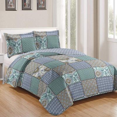 Kit Cobre Leito Queen + 2 Porta-travesseiros Patchwork Napoli - 4