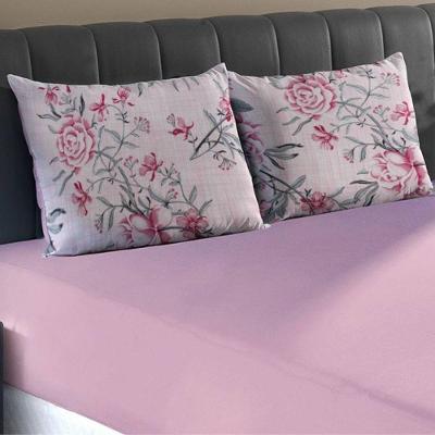 Jogo De Cama Casal Malha 100% Algodão Slim Estampado 3 Peças Rosata