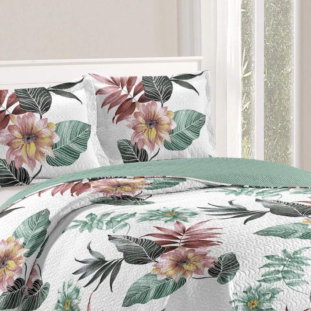 Kit Cobre Leito Queen + 2 Porta-travesseiros Patchwork Napoli - 2 - 2