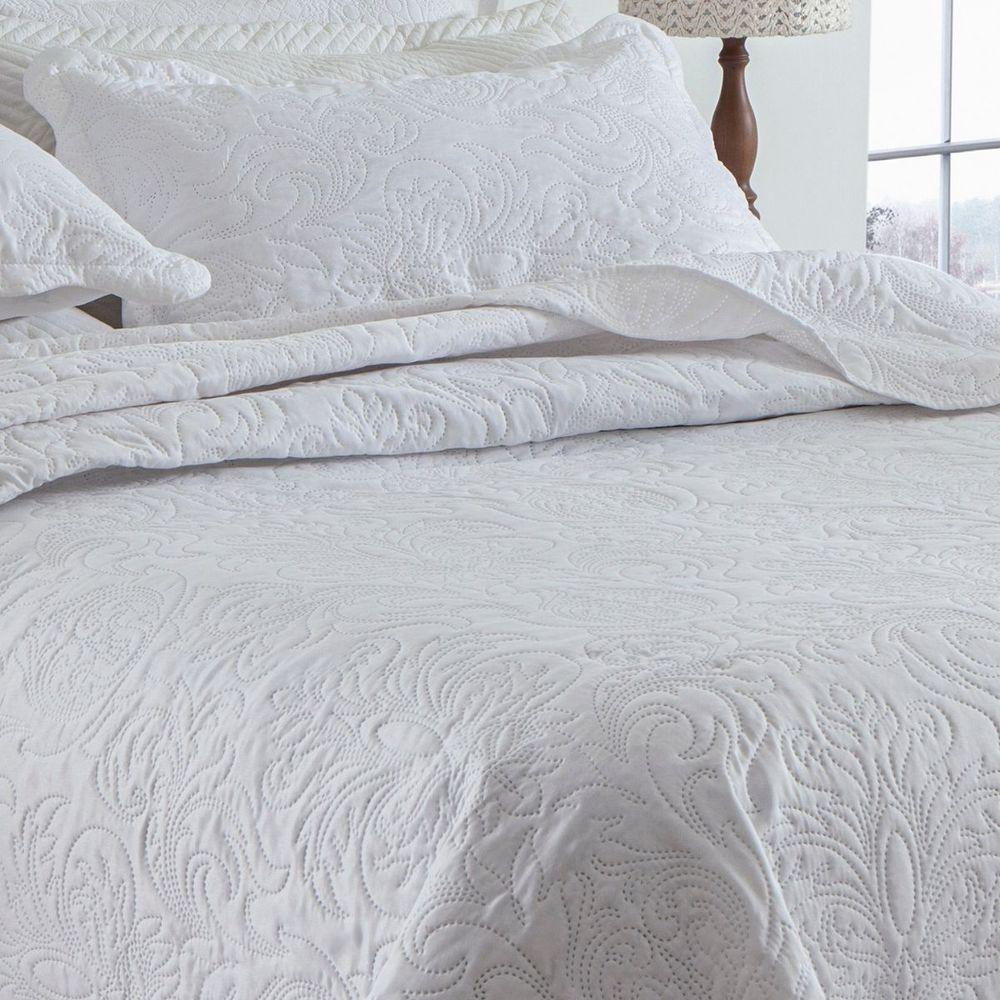 Kit Cobre Leito Solteiro Classic Liso Ultrasonic + 1 Porta-travesseiro Floral Branco - 4