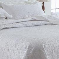 Kit Cobre Leito Solteiro Classic Liso Ultrasonic + 1 Porta-travesseiro Floral Branco