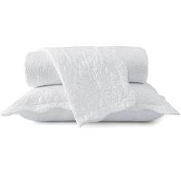 Kit Cobre Leito Solteiro Classic Liso Ultrasonic + 1 Porta-travesseiro Floral Branco - 6