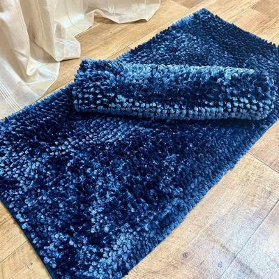 Tapete Bouclê Paris Antiderrapante 50x100cm Marinho