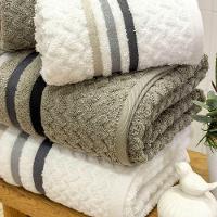 Jogo De Toalha Banhão Trento 4 Peças 100% Algodão Branco-cinza - 3