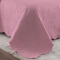 Kit Cobre Leito Casal Classic Liso Ultrasonic + 2 Porta-travesseiros Floral Azalea - 5