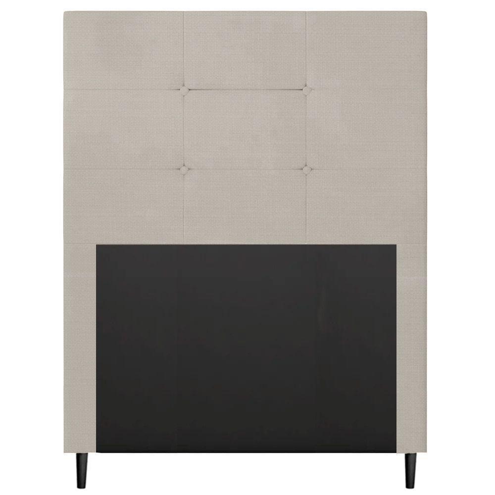 Cabeceira Cama Box Solteiro 90cm Quarto Luna Linho Bege M11 - D'rossi - 2