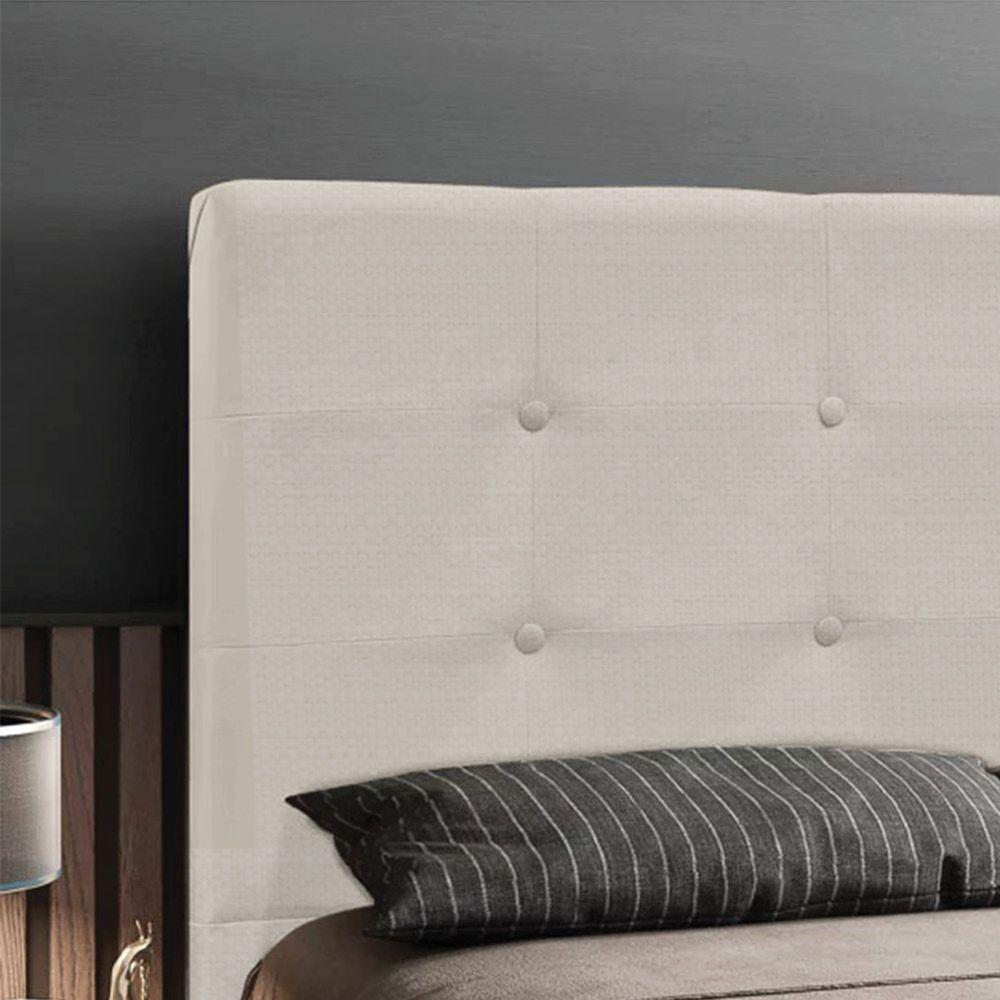 Cabeceira Cama Box Solteiro 90cm Quarto Luna Linho Bege M11 - D'rossi - 5