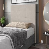 Cabeceira Cama Box Solteiro 90cm Quarto Luna Linho Bege M11 - D'rossi - 1